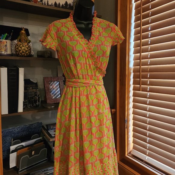 Lilly Pulitzer "Driscoll" Chiffon Wrap Dress - Worn Once - Like New - Picture 1 of 7